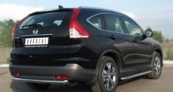 13 449 р. Одинарная защита заднего бампера из трубы диаметром 63 мм SLITKOFF Honda CR-V RM1,RM3,RM4 дорестайлинг (2012-2015)  с доставкой в г. Екатеринбург. Увеличить фотографию 4