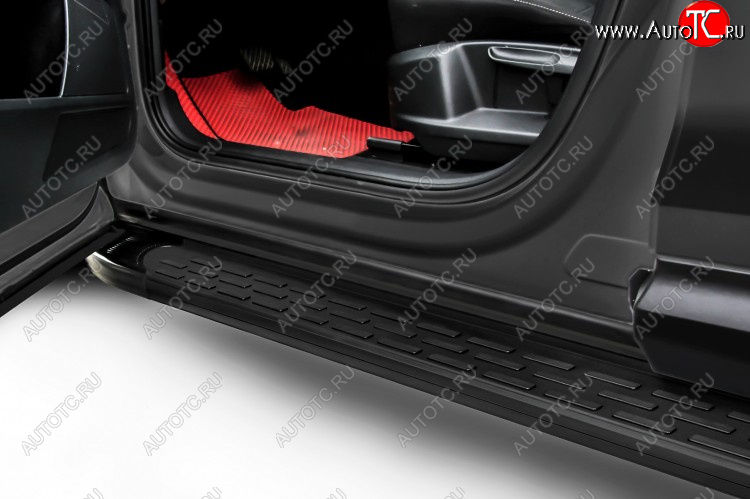 24 999 р. Пороги алюминиевые Slitkoff  Honda CR-V  RM1,RM3,RM4 (2012-2015) дорестайлинг (Premium Black)  с доставкой в г. Екатеринбург