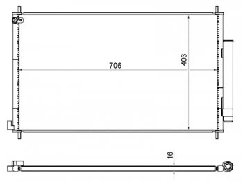 Радиатор кондиционера SAT (2.4) Honda (Хонда) CR-V (СР-В)  RM1,RM3,RM4 (2012-2018) RM1,RM3,RM4 дорестайлинг, рестайлинг