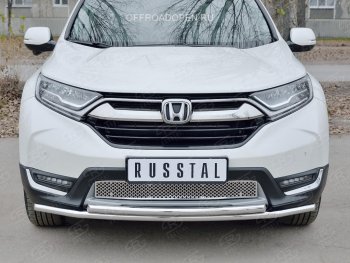 1 799 р. Решетка радиатора Russtal (лист) Honda CR-V RW,RT дорестайлинг (2016-2020) (Неокрашенная)  с доставкой в г. Екатеринбург. Увеличить фотографию 3