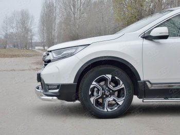 14 699 р. Защита переднего бампера (2 трубыØ63 и 75х42 мм, нержавейка) Russtal Honda CR-V RW,RT дорестайлинг (2016-2020)  с доставкой в г. Екатеринбург. Увеличить фотографию 4