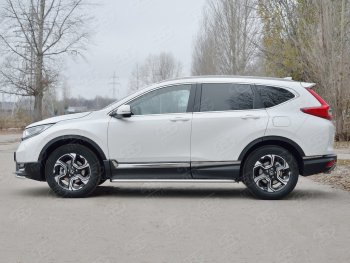 26 999 р. Широкая защита порогов с листом SLITKOFF Honda CR-V RW,RT дорестайлинг (2016-2020)  с доставкой в г. Екатеринбург. Увеличить фотографию 2