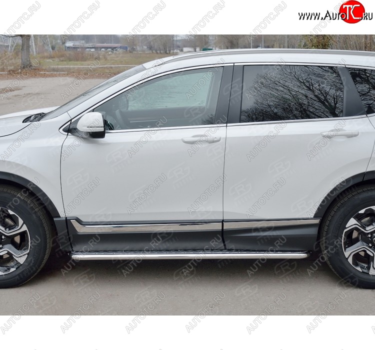 26 999 р. Широкая защита порогов с листом SLITKOFF Honda CR-V RW,RT дорестайлинг (2016-2020)  с доставкой в г. Екатеринбург