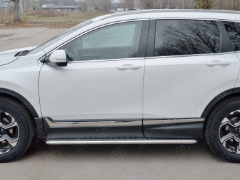 25 849 р. Широкая защита порогов SLITKOFF v2 Honda CR-V RW,RT дорестайлинг (2016-2020)  с доставкой в г. Екатеринбург. Увеличить фотографию 2