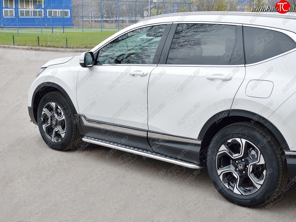 25 849 р. Широкая защита порогов SLITKOFF v2 Honda CR-V RW,RT дорестайлинг (2016-2020)  с доставкой в г. Екатеринбург