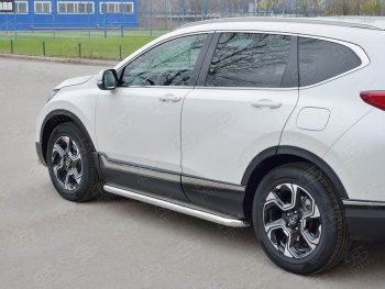 48 999 р. Широкая защита порогов из трубы диаметром 63 мм SLITKOFF v3 Honda CR-V RW,RT дорестайлинг (2016-2020)  с доставкой в г. Екатеринбург. Увеличить фотографию 3