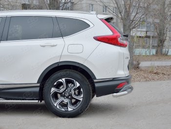 13 999 р. Защита заднего бампера (Ø63 и 42, дуги, нержавейка) Russtal Honda CR-V RW,RT дорестайлинг (2016-2020)  с доставкой в г. Екатеринбург. Увеличить фотографию 4