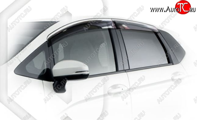 1 759 р. Дефлектора окон CA-Plastiс  Honda Fit ( GP,GK,  3,  3 GP,GK) (2013-2020)  дорестайлинг, GP,GK 1-ый рестайлинг, 2-ой рестайлинг (Classic полупрозрачный, Без хром.молдинга)  с доставкой в г. Екатеринбург