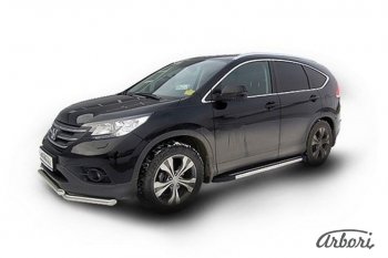 12 509 р. Порожки для ног Arbori Luxe Black Honda CR-V RM1,RM3,RM4 рестайлинг (2014-2018)  с доставкой в г. Екатеринбург. Увеличить фотографию 2