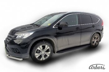 11 609 р. Порожки для ног Arbori Optima Black  Honda CR-V  RM1,RM3,RM4 (2012-2018) дорестайлинг, рестайлинг  с доставкой в г. Екатеринбург. Увеличить фотографию 1