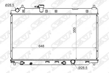 Радиатор двигателя SAT (пластинчатый, 1.5/1.8, МКПП/АКПП) Honda Fit Aria GD дорестайлинг седан (2002-2005)