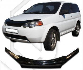 1 999 р. Дефлектор капота CA-Plastic  Honda HR-V ( GH1,GH2,  GH3, GH4,  GH1, GH2) (1998-2005) дорестайлинг 3 дв., дорестайлинг 5 дв., рестайлинг 3 дв., рестайлинг 5 дв. (Classic черный, Без надписи)  с доставкой в г. Екатеринбург. Увеличить фотографию 1