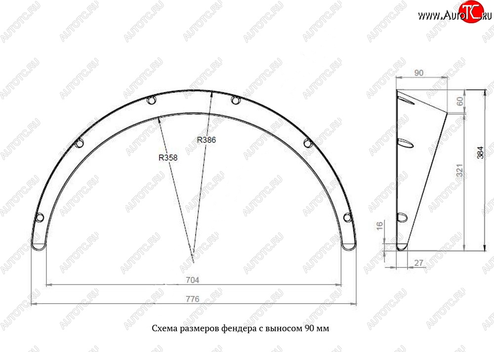 3 049 р. Универсальные накладки на колёсные арки RA (90 мм, комплект) Peugeot 208 1 (2012-2019) (Поверхность глянец (под окраску))  с доставкой в г. Екатеринбург