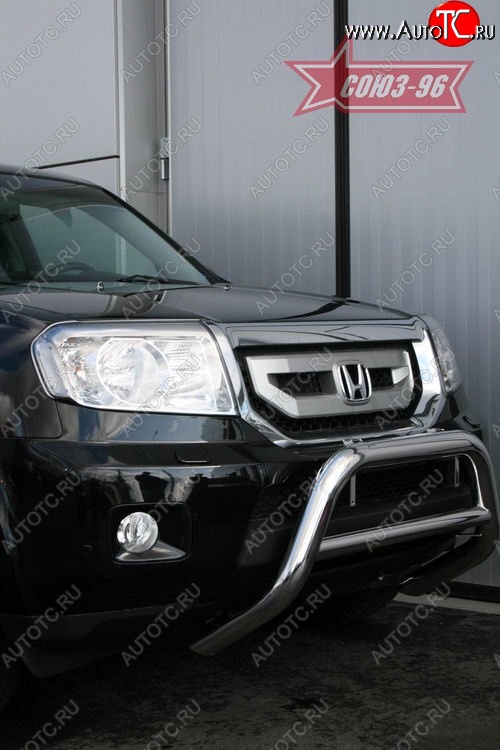 20 114 р. Защита переднего бампера Souz-96 (d76) Honda Pilot YF4 дорестайлинг (2008-2011)  с доставкой в г. Екатеринбург