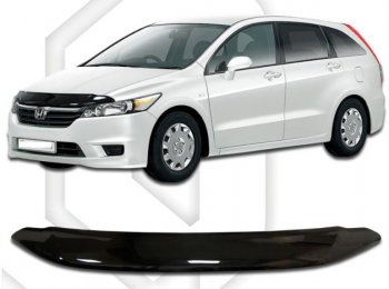 Дефлектор капота CA-Plastic. Honda Stream 2 RN6,RN7, RN8, RN9 дорестайлинг (2006-2009)