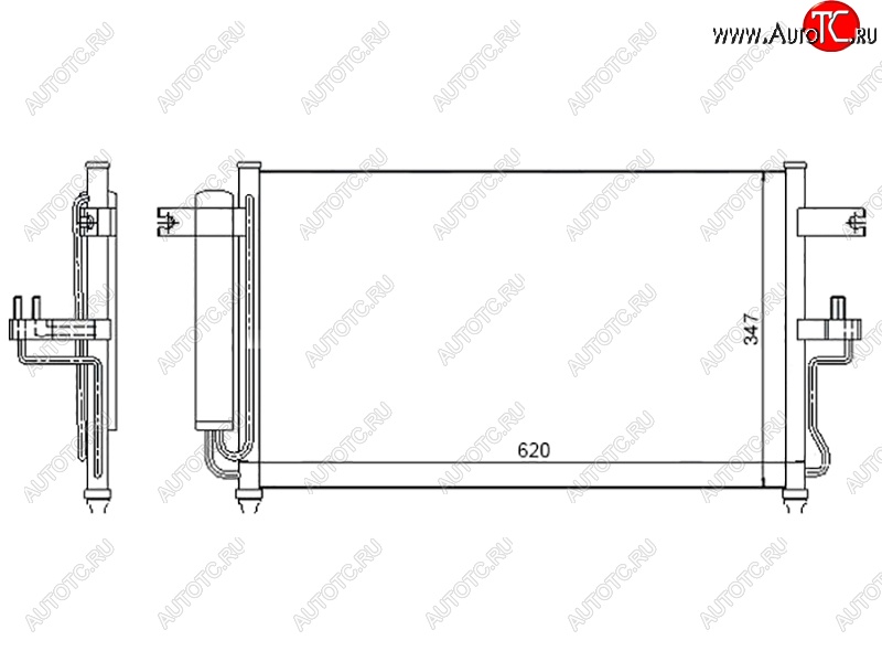 4 999 р. Радиатор кондиционера SAT Hyundai Accent седан ТагАЗ (2001-2012)  с доставкой в г. Екатеринбург