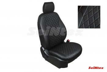 6 699 р. Чехлы для сидений Seintex (экокожа,ромб)  Hyundai Accent  седан ТагАЗ (2001-2012) (Черный)  с доставкой в г. Екатеринбург. Увеличить фотографию 1