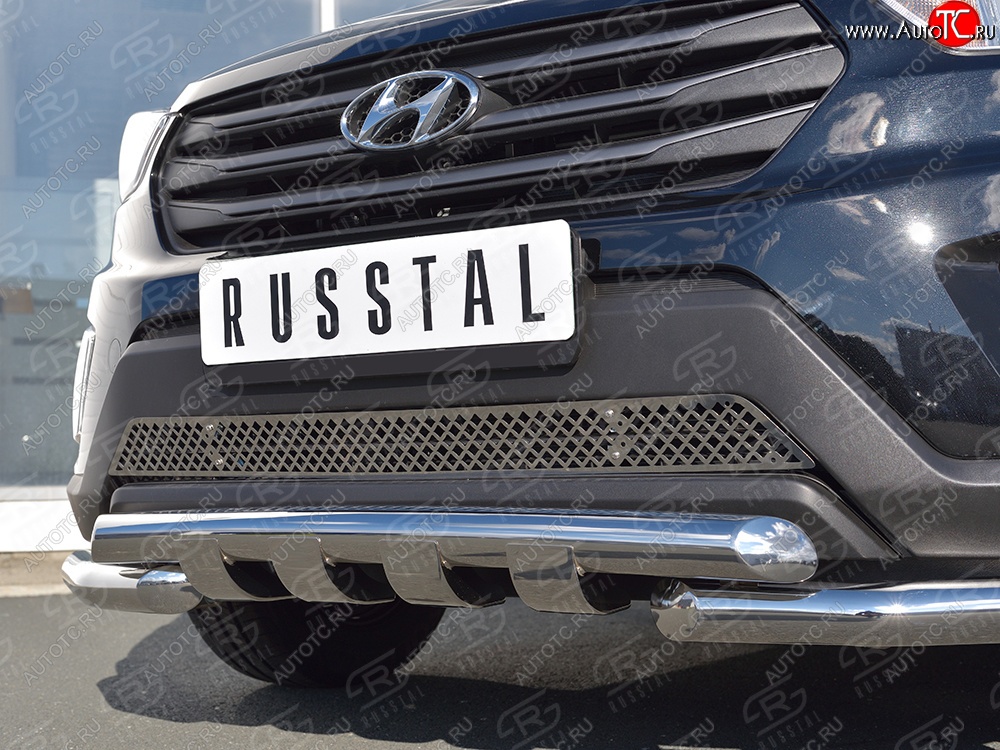 2 989 р. Решетка радиатора Russtal Hyundai Creta GS рестайлинг (2019-2021)  с доставкой в г. Екатеринбург