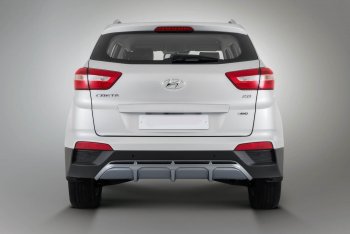 9 399 р. Накладка заднего бампера Xmug  Hyundai Creta  GS (2015-2021) дорестайлинг, рестайлинг (Неокрашенная)  с доставкой в г. Екатеринбург. Увеличить фотографию 2