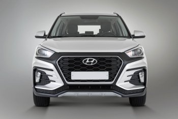 22 499 р. Передний бампер Xmug Hyundai Creta GS рестайлинг (2019-2021) (Неокрашенный)  с доставкой в г. Екатеринбург. Увеличить фотографию 2