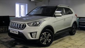 8 099 р. Решётка радиатора Next Hyundai Creta GS рестайлинг (2019-2021) (цвет: Чёрный матовый с серебристым выделением ноздрей)  с доставкой в г. Екатеринбург. Увеличить фотографию 3