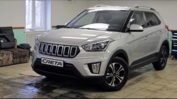 8 099 р. Решётка радиатора Next Hyundai Creta GS рестайлинг (2019-2021) (цвет: Чёрный матовый с серебристым выделением ноздрей)  с доставкой в г. Екатеринбург. Увеличить фотографию 4