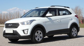 8 199 р. Комплект рейлингов АПС  Hyundai Creta  GS (2015-2021) дорестайлинг, рестайлинг (Серебристые без поперечин )  с доставкой в г. Екатеринбург. Увеличить фотографию 6