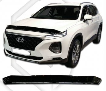 Дефлектор капота CA-Plastic Hyundai Santa Fe TM дорестайлинг (2018-2021)