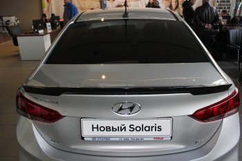 3 899 р. Спойлер на крышку багажника Автократ Hyundai Solaris HCR седан дорестайлинг (2017-2020) (Неокрашенный)  с доставкой в г. Екатеринбург. Увеличить фотографию 1