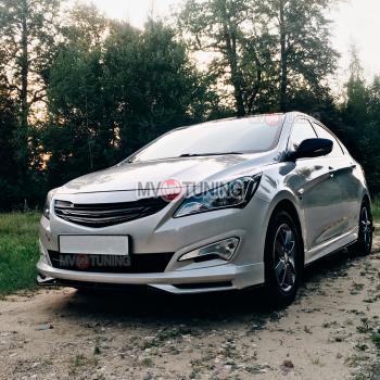 6 999 р. Решётка радиатора ZEUS Hyundai Solaris RBr седан рестайлинг (2014-2017) (Неокрашенная)  с доставкой в г. Екатеринбург. Увеличить фотографию 2