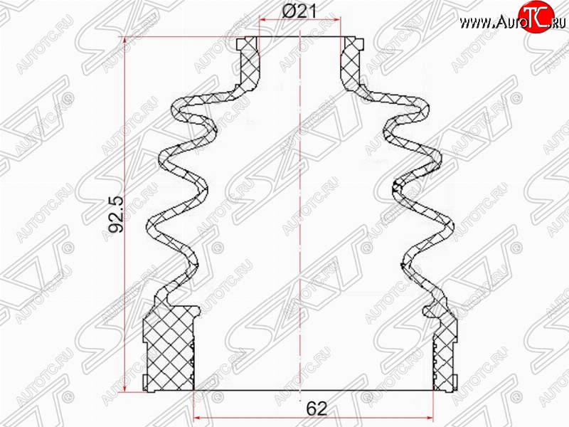 389 р. Пыльник ШРУСа (внутренний/передний) SAT  Hyundai Solaris  RBr (2010-2014), KIA Rio  3 QB (2011-2017)  с доставкой в г. Екатеринбург