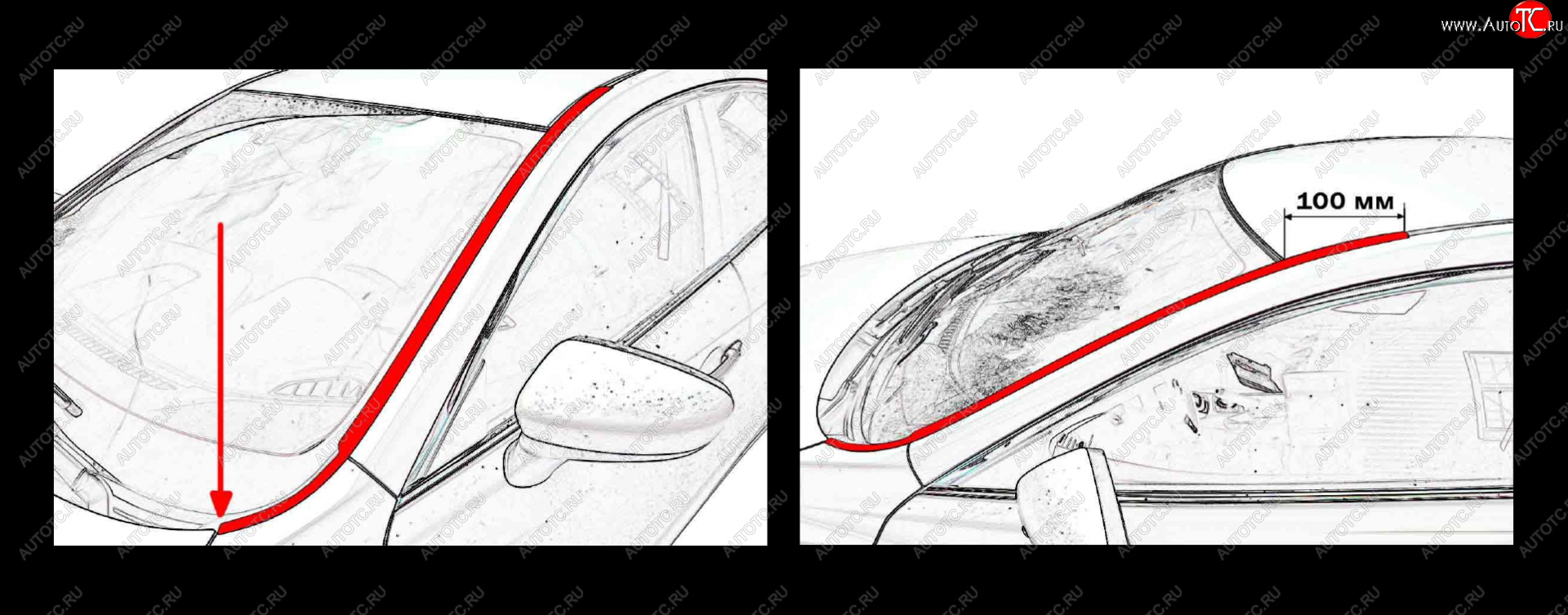 1 849 р. Водостоки лобового стекла Стрелка 11  Hyundai Sonata  EF (2001-2013) рестайлинг ТагАЗ  с доставкой в г. Екатеринбург