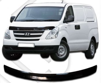 1 999 р. Дефлектор капота CA-Plastic  Hyundai Starex/Grand Starex/H1  TQ (2007-2018) дорестайлинг, рестайлинг (Classic черный, Без надписи)  с доставкой в г. Екатеринбург. Увеличить фотографию 1