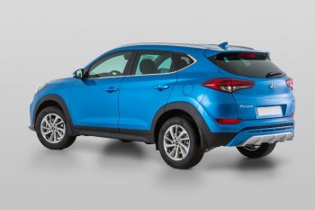 11 799 р. Накладка заднего бампера YT  Hyundai Tucson  TL (2015-2018) дорестайлинг (Неокрашенная)  с доставкой в г. Екатеринбург. Увеличить фотографию 3