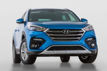 21 899 р. Передний бампер YT  Hyundai Tucson  TL (2015-2018) дорестайлинг (Неокрашенный)  с доставкой в г. Екатеринбург. Увеличить фотографию 2