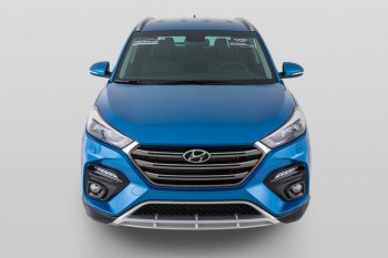 21 899 р. Передний бампер YT  Hyundai Tucson  TL (2015-2018) дорестайлинг (Неокрашенный)  с доставкой в г. Екатеринбург. Увеличить фотографию 6