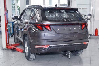 14 999 р. Фаркоп Petroil Tuning (съемный квадрат, сборка РФ) Hyundai Tucson NX4 (2020-2022)  с доставкой в г. Екатеринбург. Увеличить фотографию 4