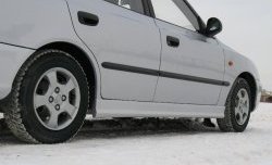 4 099 р. Пороги накладки Style  Hyundai Accent  седан ТагАЗ (2001-2012) (Неокрашенные)  с доставкой в г. Екатеринбург. Увеличить фотографию 4