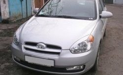 1 649 р. Реснички на фары CT v1 Hyundai Accent MC седан (2005-2011) (Неокрашенные)  с доставкой в г. Екатеринбург. Увеличить фотографию 3