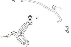 229 р. Полиуретановая втулка стабилизатора передней подвески Точка Опоры (18,5 мм) Hyundai Verna 2 MC седан (2005-2011)  с доставкой в г. Екатеринбург. Увеличить фотографию 2
