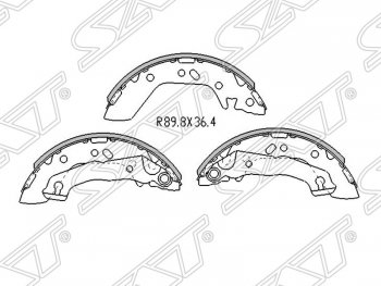 Колодки тормозные SAT (задние) Hyundai Accent седан ТагАЗ (2001-2012)