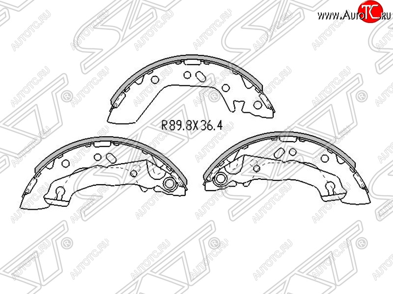 1 669 р. Колодки тормозные SAT (задние) Hyundai Accent седан ТагАЗ (2001-2012)  с доставкой в г. Екатеринбург