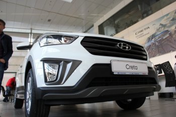 Накладка на передний бампер АвтоКрат Hyundai Creta GS дорестайлинг (2015-2019)