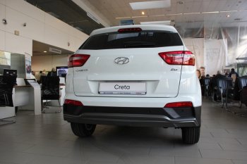 5 649 р. Накладка на задний бампер АвтоКрат Hyundai Creta GS дорестайлинг (2015-2019) (Неокрашенная)  с доставкой в г. Екатеринбург. Увеличить фотографию 2