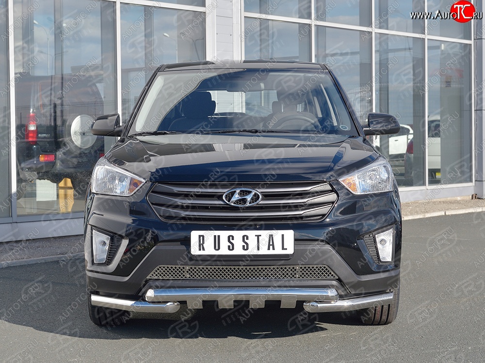 3 749 р. Защитная решётка в воздуховод бампера Berkut (нержавейка) Hyundai Creta GS рестайлинг (2019-2021)  с доставкой в г. Екатеринбург