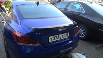 7 949 р. Спойлер на багажник АвтоКрат Hyundai Genesis DH седан рестайлинг (2014-2017) (Неокрашенный)  с доставкой в г. Екатеринбург. Увеличить фотографию 4