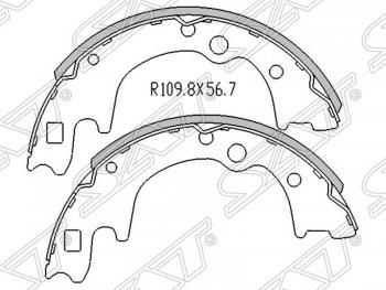 Колодки тормозные SAT (задние) KIA Bongo PU 4- рестайлинг (2012-2024)