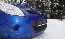 1 469 р. Сетка на бампер Russtal (черная)  Hyundai i20  PB (2008-2012) хэтчбэк дорестайлинг  с доставкой в г. Екатеринбург. Увеличить фотографию 3