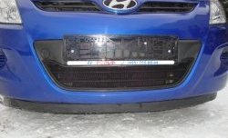 1 469 р. Сетка на бампер Russtal (черная)  Hyundai i20  PB (2008-2012) хэтчбэк дорестайлинг  с доставкой в г. Екатеринбург. Увеличить фотографию 6