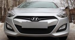 1 839 р. Сетка на бампер Russtal (черная) Hyundai I30 2 GD дорестайлинг универсал (2011-2015)  с доставкой в г. Екатеринбург. Увеличить фотографию 2